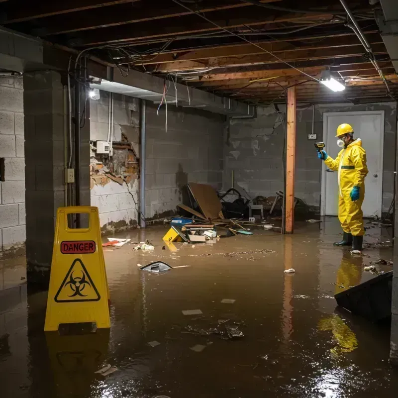 Flooded Basement Electrical Hazard in Pine Lawn, MO Property